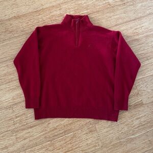 Robe di Kappa red quarter zip sweater 100% wool